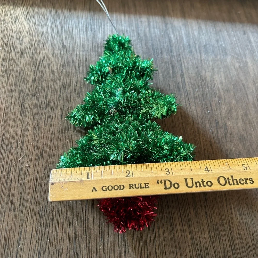Vintage Tinsel Tree Ornament